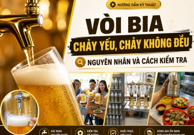 Vòi bia chảy yếu, chảy không đều: Nguyên nhân và cách kiểm tra