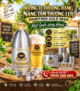 BIA PARTNER GOLD BEER Hương vị thượng hạng ,Nâng tầm thượng lưu